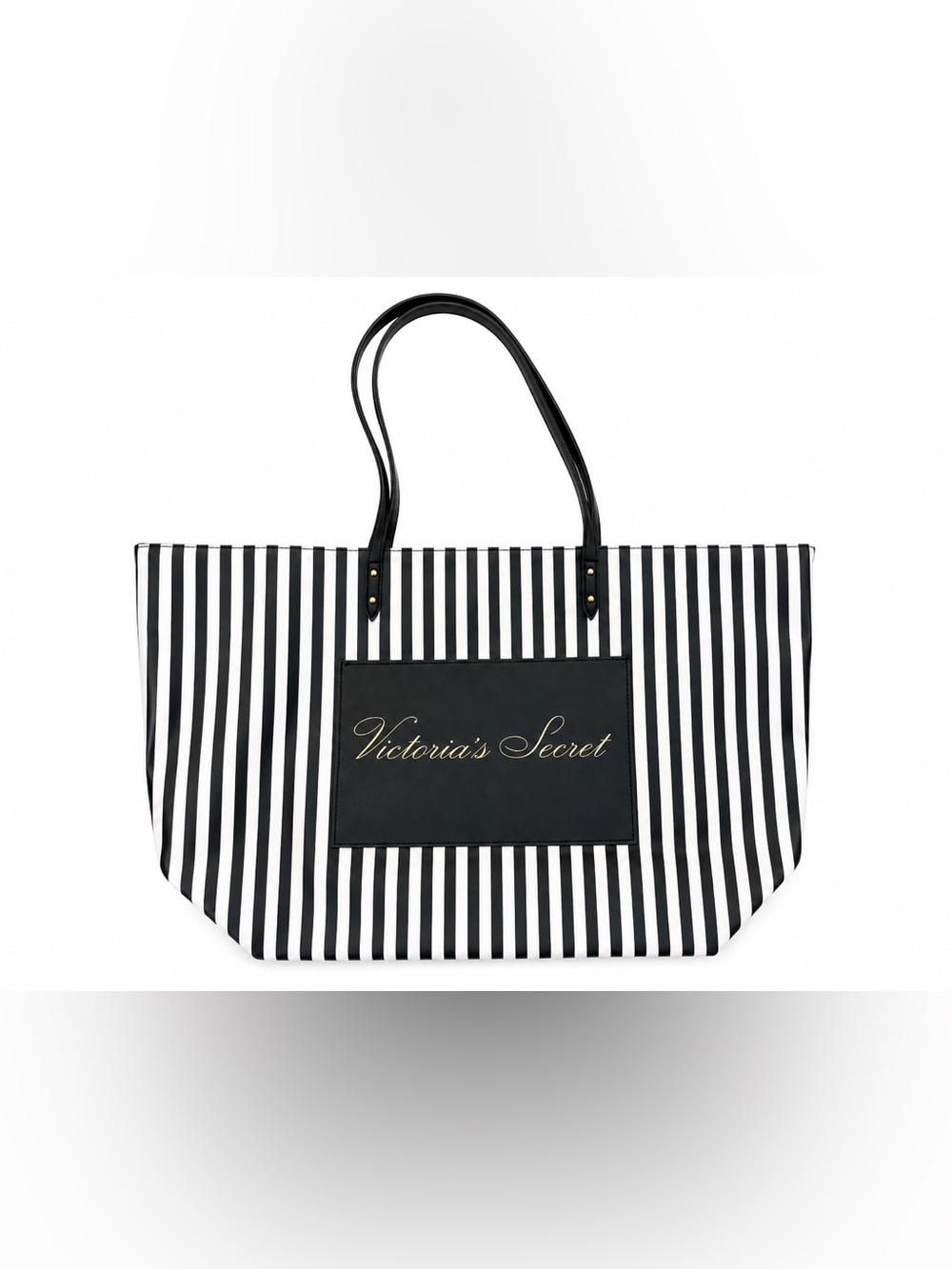 NWT Victoria’s Secret Black & White Striped Oversized Beach Tote Bag